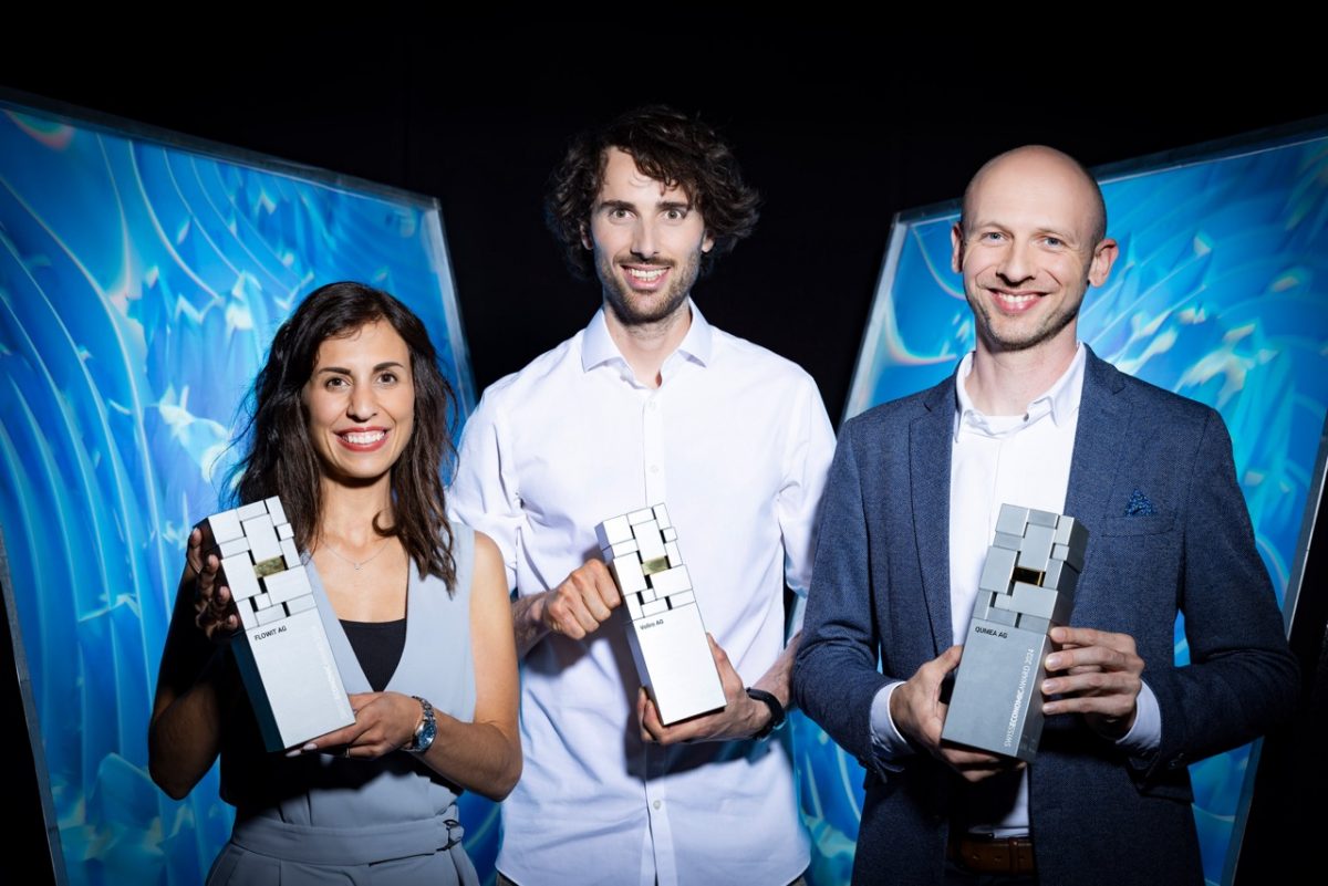 Das sind Gewinner des Swiss Economic Award 2024 Flowit AG, Voliro AG und Qumea AG erhalten im Rahmen des diesjährigen SEF in Interlaken den begehrtesten Unternehmerpreis der Schweizer Wirtschaft.